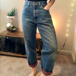 Eddie Bauer Flannel Lined Mom Jeans